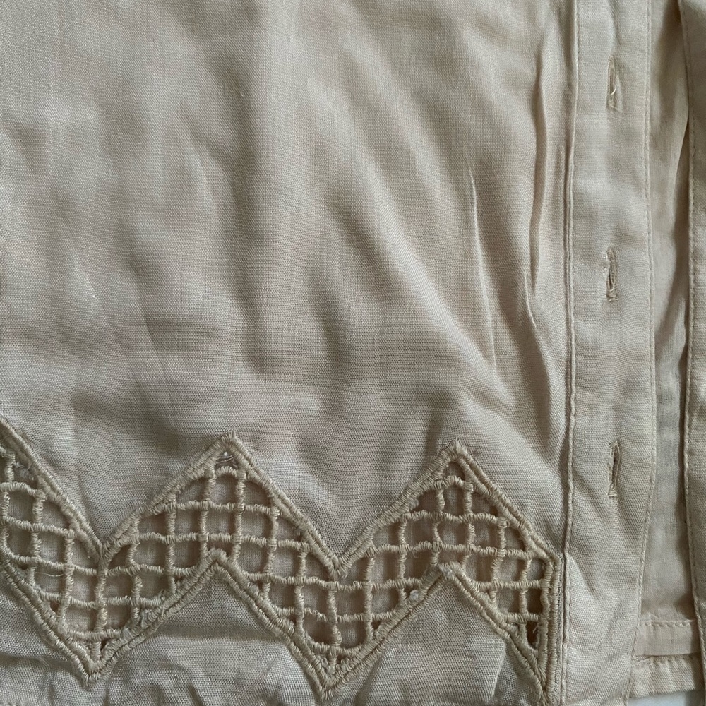 Tularosa Blush Button Up Dress, Angular Appliqu - image 6